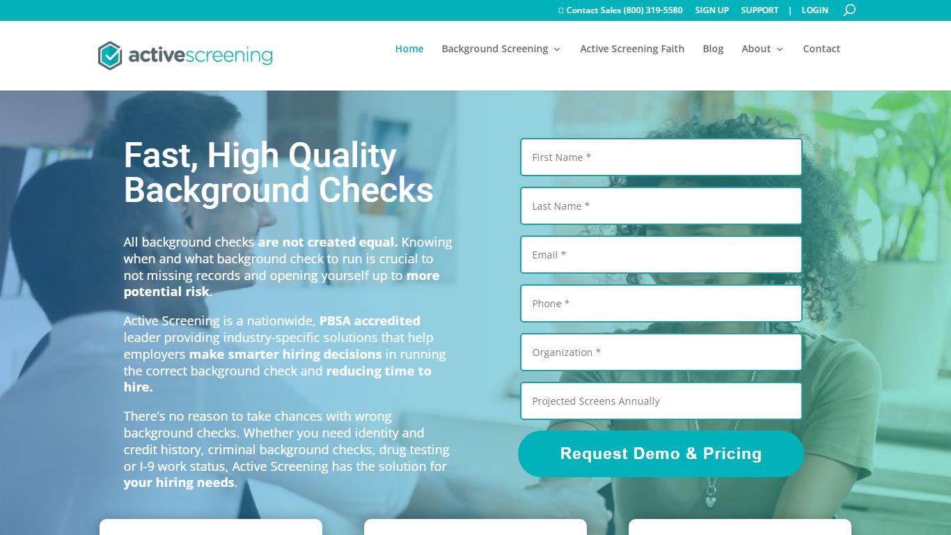 Fast, High Quality Background Checks and Screening | Active Screening